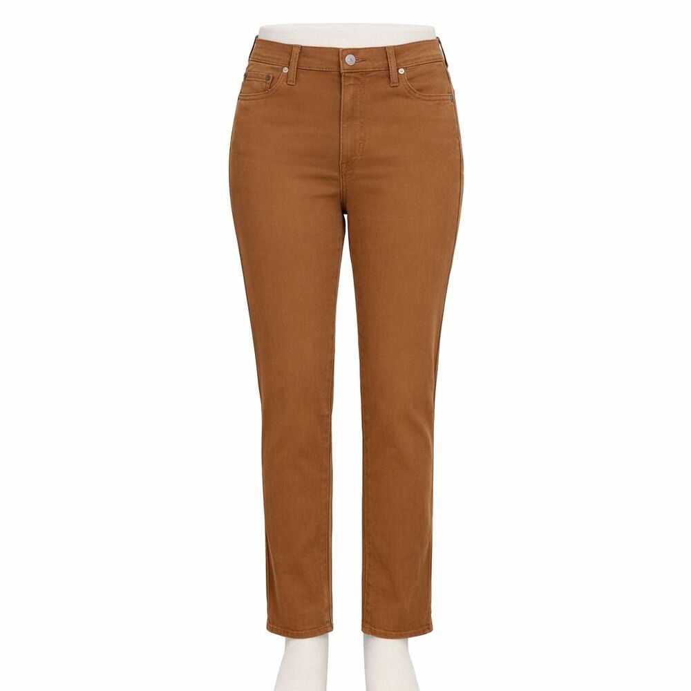 Pistola Brown Lennon High Rise Bootcut Jeans Womens Size 26 Crop Saddle Stretch